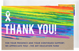 'Pastel Strokes' Business Thank You Note