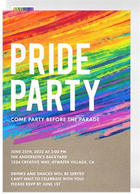 'Pastel Party' Pride Invitation