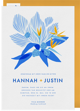 'Birds of Paradise' Wedding Invitation