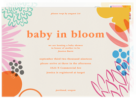 'Flowing Florals' Baby Shower Invitation