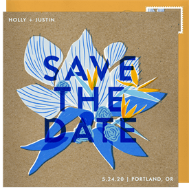 'Birds of Paradise' Wedding Save the Date