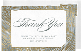 'Textured Waves' Wedding Thank You Note