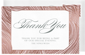 'Textured Waves' Wedding Thank You Note