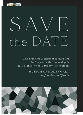'Painted Abstract Accent' Gala Save the Date
