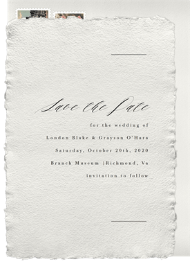 'Classic Meets Modern' Wedding Save the Date
