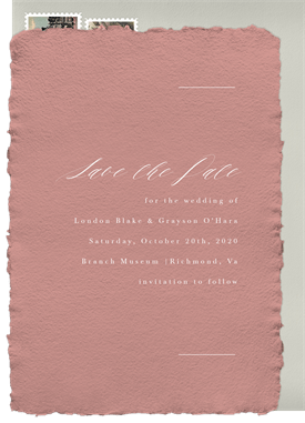 'Classic Meets Modern' Wedding Save the Date