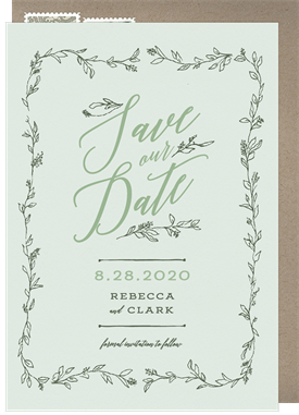 'Rustic Vines' Wedding Save the Date