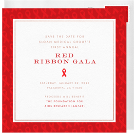 'Awareness Ribbon Border' Gala Save the Date