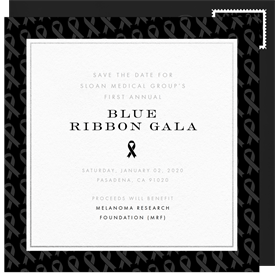 'Awareness Ribbon Border' Gala Save the Date