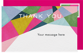 'Bold Geometric' Business Thank You Note