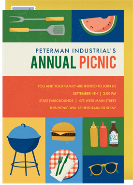 'Classic Cookout' Business Invitation