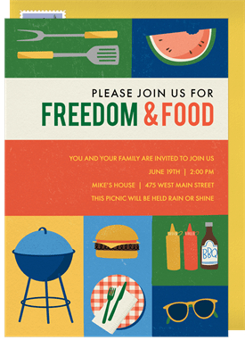'Classic Cookout' Juneteenth Invitation