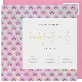 'Protea Petals' Bachelorette Party Invitation