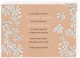 'Star Magnolias' Kids Birthday Invitation