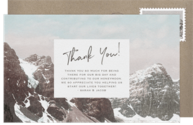 'The Rockies' Wedding Thank You Note