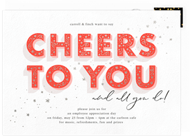 'Cheers To All You Do' Business Invitation