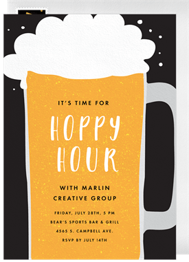 'Hoppy Hour' Happy Hour Invitation