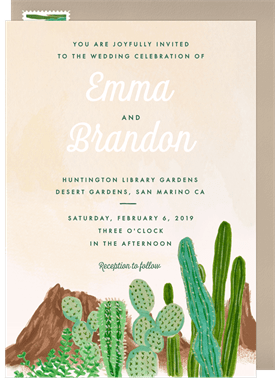 'Desert Scene' Wedding Invitation