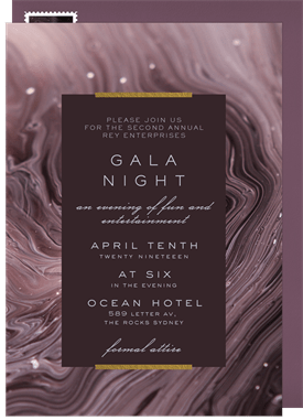 'Mineral Texture' Gala Invitation