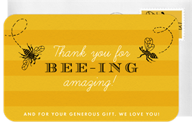 'Sweet Honeybees' Bridal Shower Thank You Note