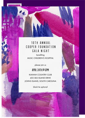 'Purple Palette' Gala Invitation