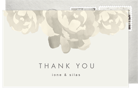 'Roses in Bloom' Wedding Thank You Note