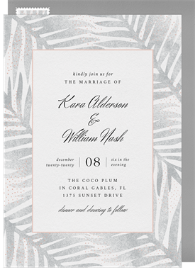 'Soft Palms' Wedding Invitation
