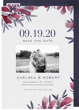 'Floral Elements' Wedding Save the Date