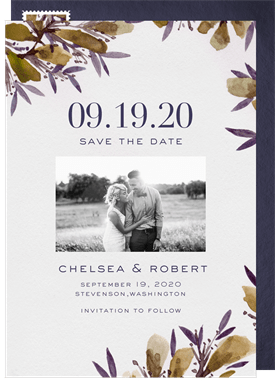 'Floral Elements' Wedding Save the Date