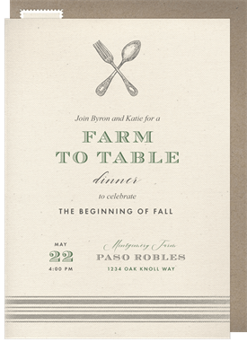 'Farmhouse Chic' Fall Party Invitation