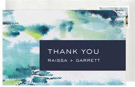 'Riverbed' Wedding Thank You Note