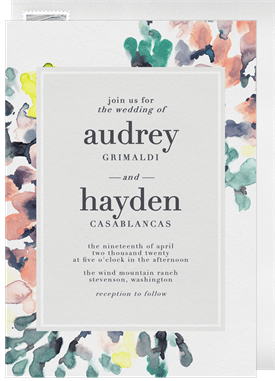 'Abstract Floral Bouquet' Wedding Invitation