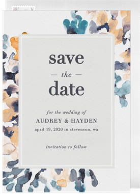 'Abstract Floral Bouquet' Wedding Save the Date
