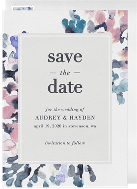 'Abstract Floral Bouquet' Wedding Save the Date