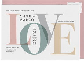 'Stated Love' Wedding Invitation