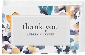 'Abstract Floral Bouquet' Wedding Thank You Note