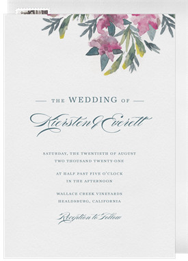 'Summer Floral' Wedding Invitation