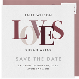 'Stated Love' Wedding Save the Date