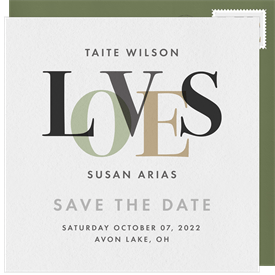 'Stated Love' Wedding Save the Date