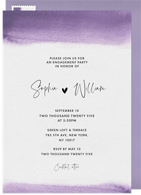 'Watercolor Bands' Party Invitation