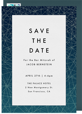 'Abstract Lattice' Bar Mitzvah Save the Date