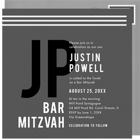'Main Feature' Bar Mitzvah Invitation