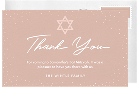 'Contemporary Star' Bat Mitzvah Thank You Note
