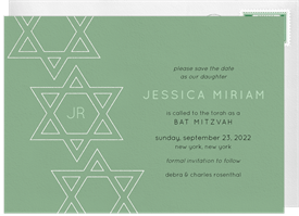 'Star Trio' Bat Mitzvah Save the Date