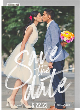 'Bold Lettering' Wedding Save the Date