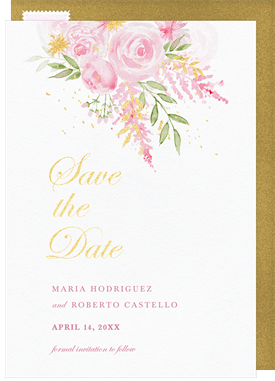 'Floral Sparkle' Wedding Save the Date