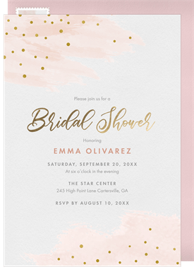 'Sprinkle of Gold' Bridal Shower Invitation