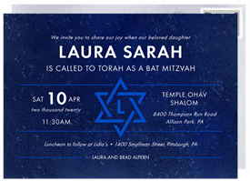 'Interstellar Mitzvah' Bat Mitzvah Invitation