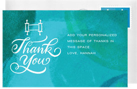 'Painterly Mitzvah' Bat Mitzvah Thank You Note