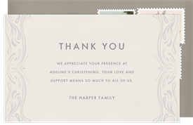 'Intricate Cross' Baptism Thank You Note